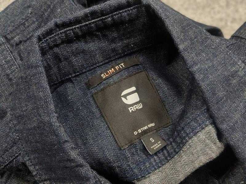 Чоловічий овершот g star raw citishield slim синя сорочка тактична