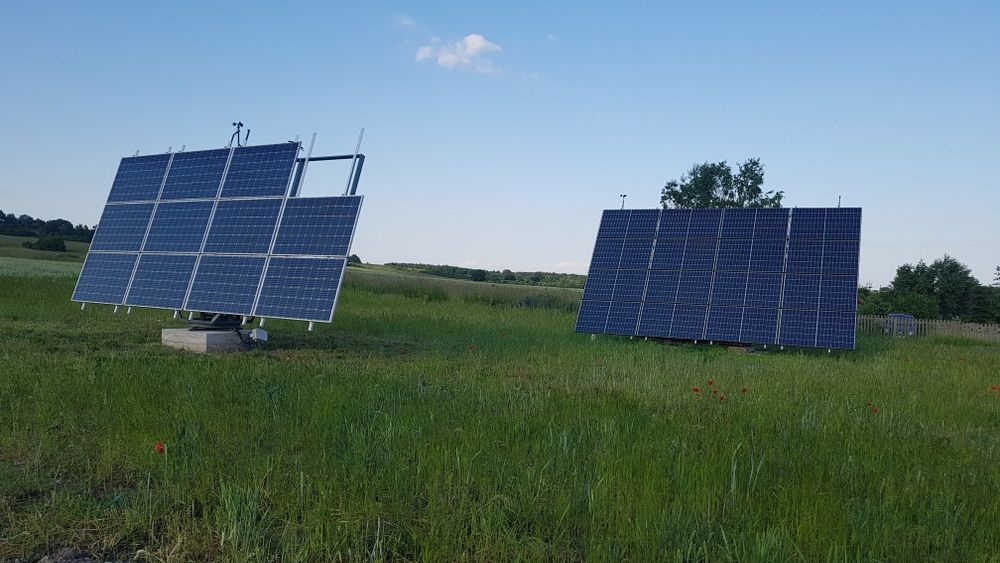 śledzenie słońca, solar tracker, instalacja fotowoltaiczna x 2