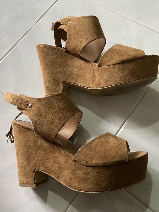 Sandalias castanhas tam 40/41