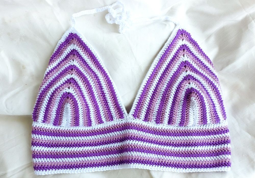 Top ajustável em crochet