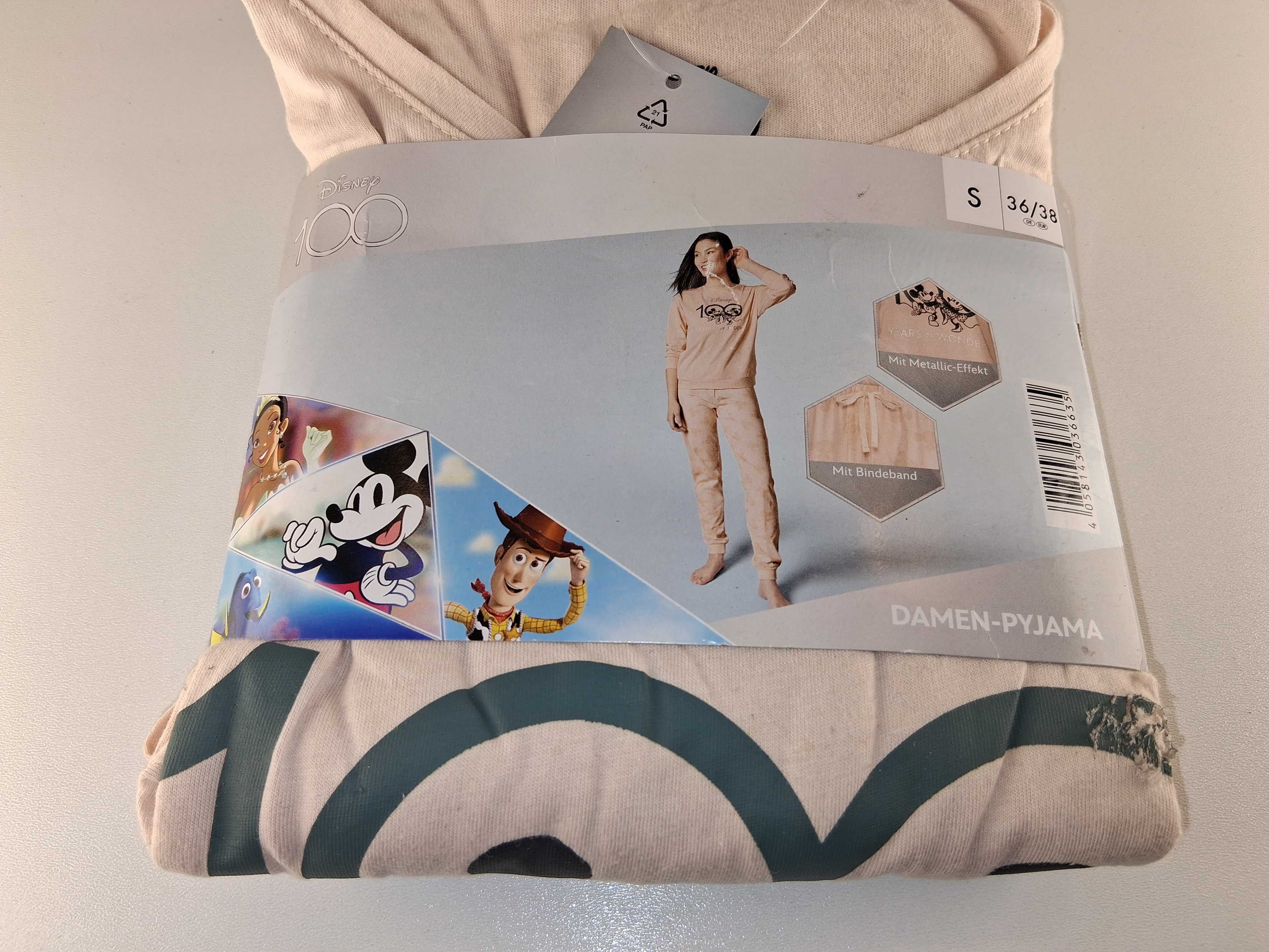 A258 Piżama Damska Disney 100 Bawełna Z Nadrukiem Rozmiar S (36/38)
