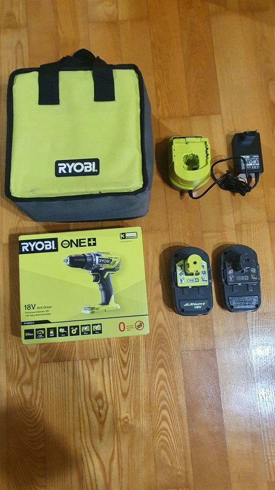 Wiertarko-wkrętarka Ryobi R18DD3 1x2Ah, 1x4,0Ah. Nie używana.