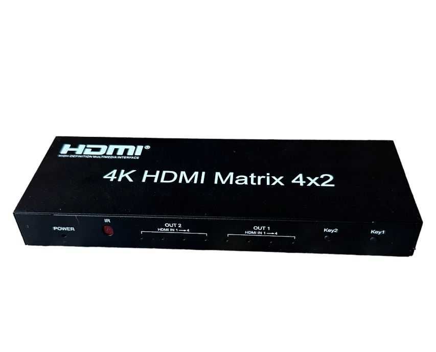 Przełącznik matrycowy HDMI Matrix Switch Splitter 4x2 1.4b Pilot k1025