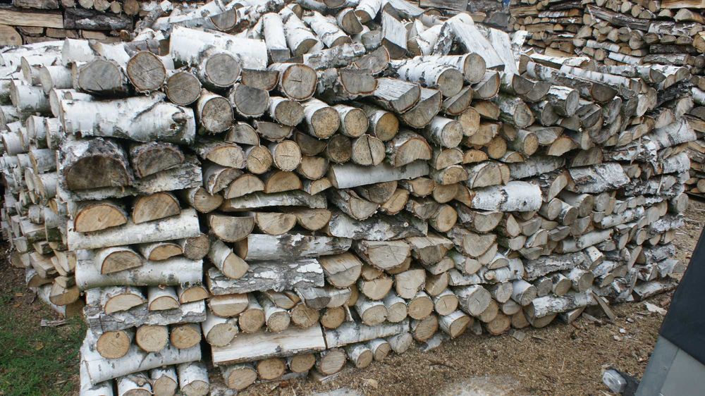 drewno drzewo kominkowe liściaste brzoza ,suche wilgotność poniżej 20%