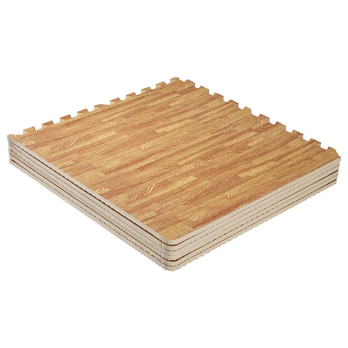 Mata piankowa podłogowa 185x124 cm puzzle wzór drewna