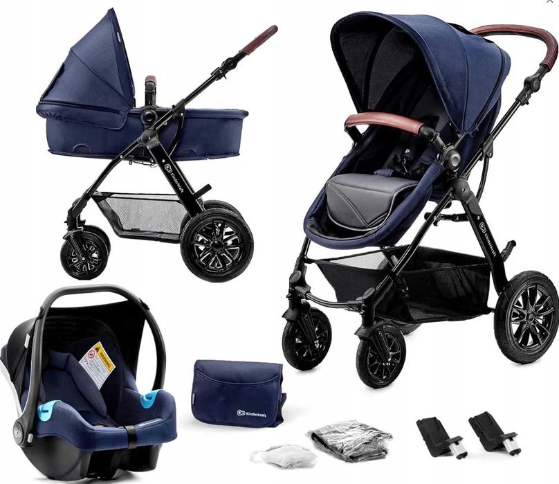 Wózek 3w1 Kinderkraft MOOV granatowy