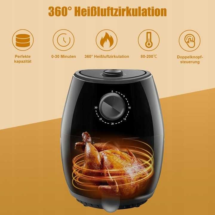 Frytkownica beztłuszczowa AirFryer 1000W, 2L