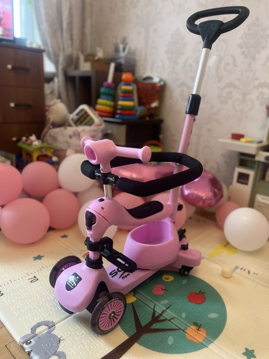 Самокат 3 в 1 з батьківською ручкою