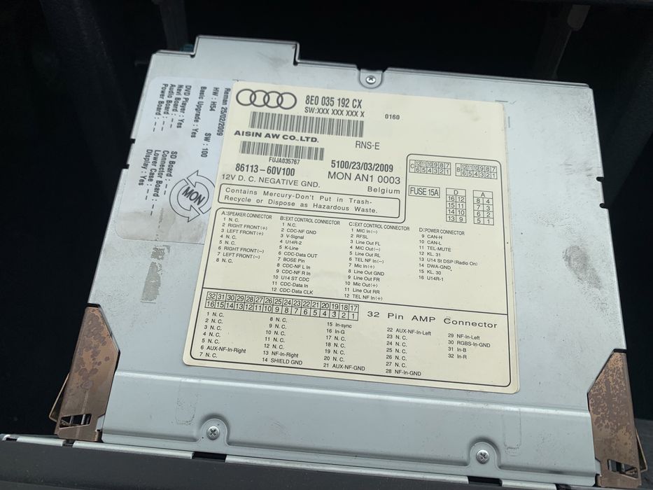Radio rns-e audi a4 b6 b7 exeo stan bdb kod ksiazka