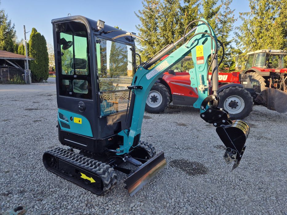 Minikoparka 1.8 T. Kubota, Caster. + Osprzęt 9 szt w cenie. OKAZJA.