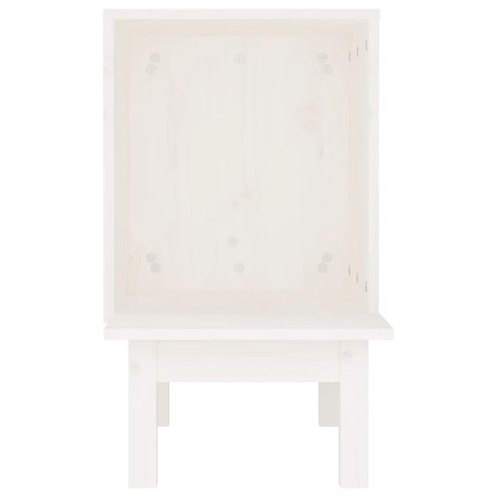Vidaxl Domek Dla Kota, Biały, 60X36X60 Cm, Lite Drewno Sosnowe