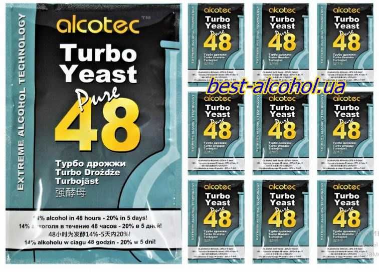 Дріжджі Alcotec 48 Turbo Pure 10 штук