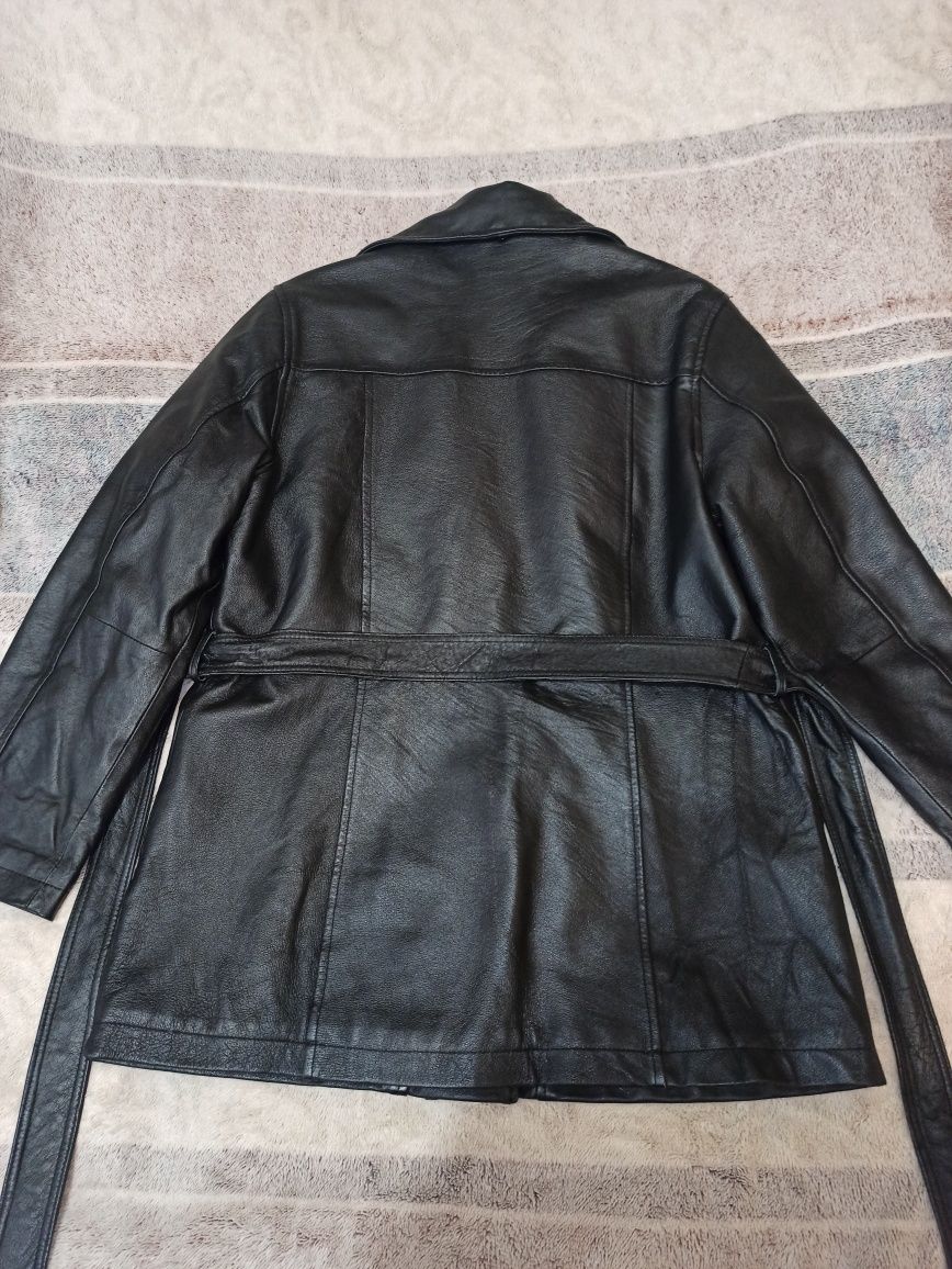 Шкіряна куртка косуха M-L-XL 38-40-42 натуральна кожа шкіра подовжена