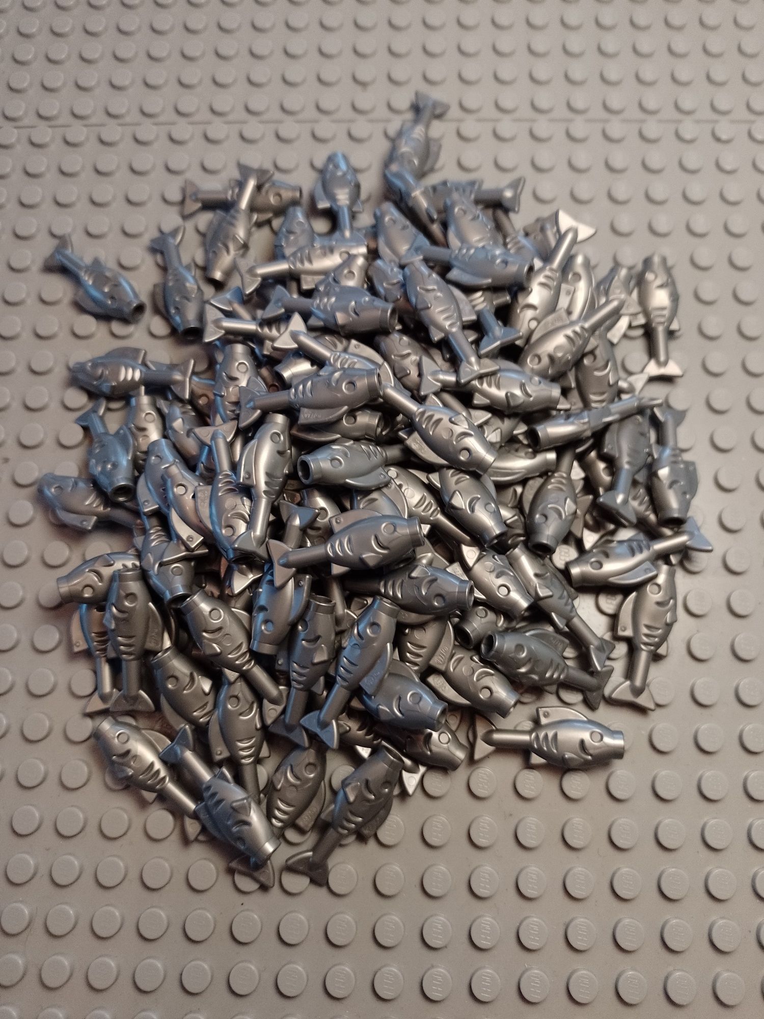 Lego ryba jedzenie/zwierzęta srebrna