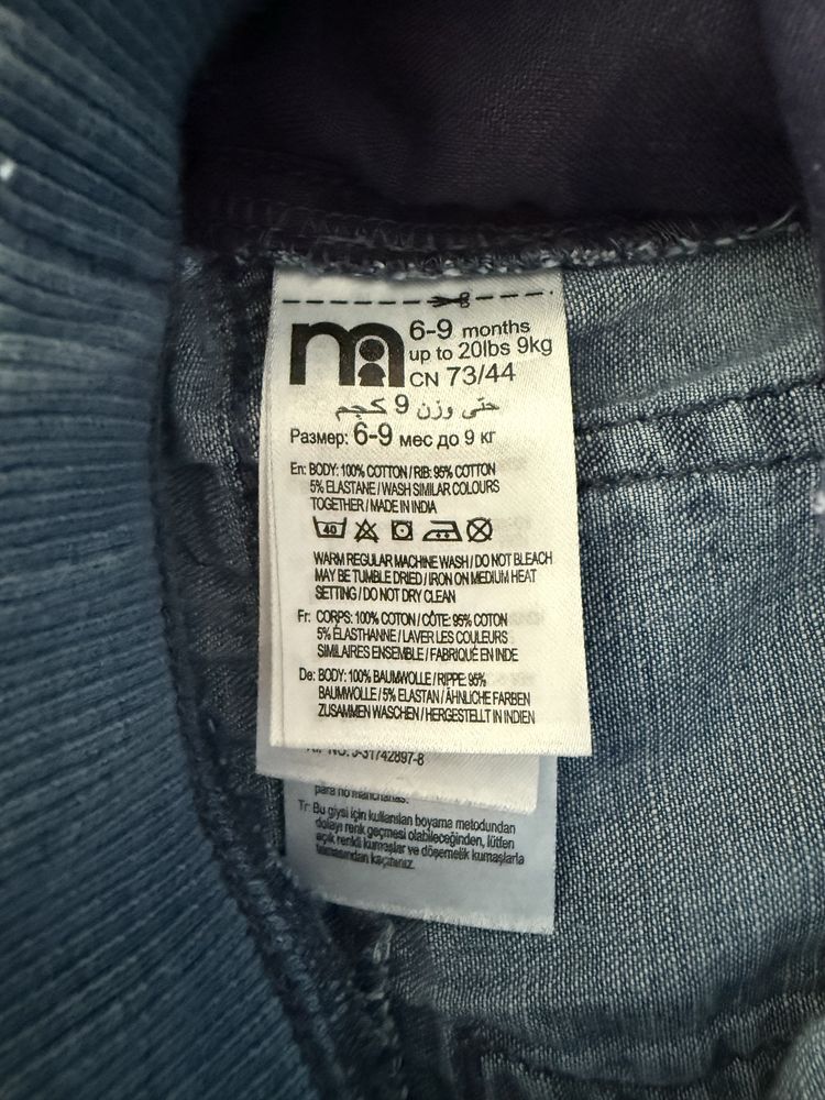 Szorty chłopięce jeansowe Mothercare r. 74 80 krótkie spodenki