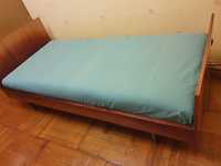 Кровать деревянная с пружинно-ватным прочным деревяным матрацем-каркас