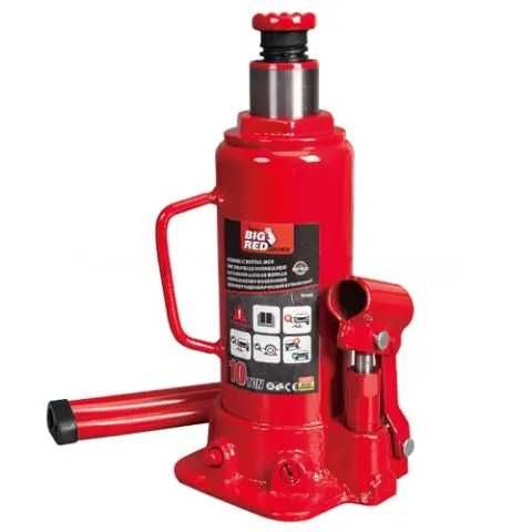 Гидравлический домкрат бутылочный на 10т, Красный