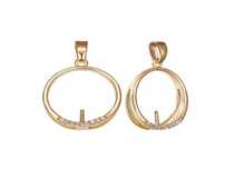 Zawieszki Beebeecraft Micro Pave, 18K Złocenie, 5 szt.