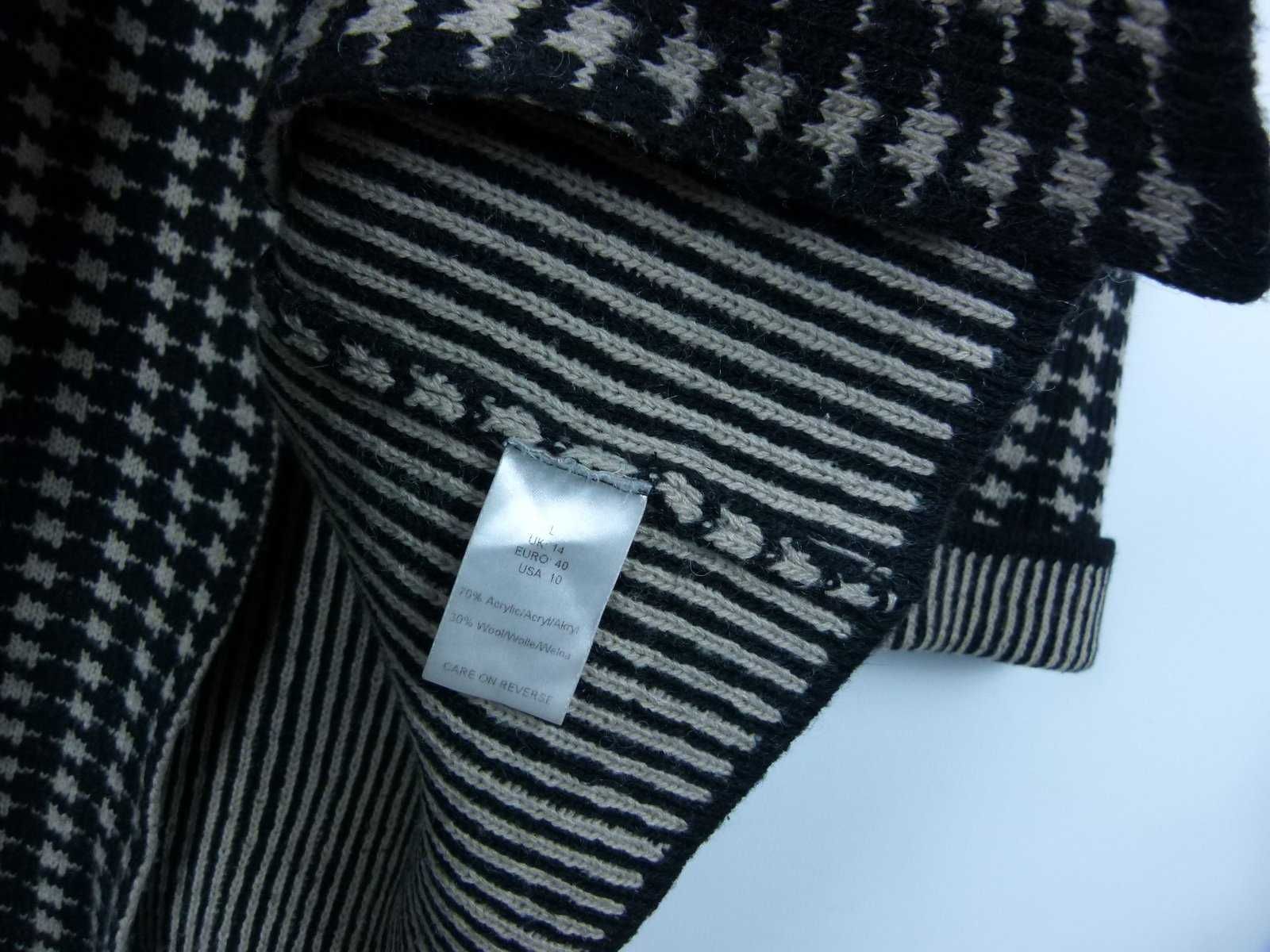 Cocogio Italy dłuższy sweter kardigan z wool - 40 / L