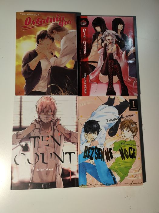 Mangi BL/ Boys Love dla dorosłych, zestaw tomów, po polsku