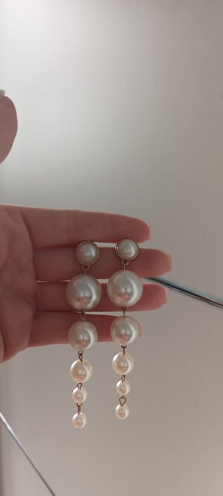 Kolczyki ślubne - perłowe