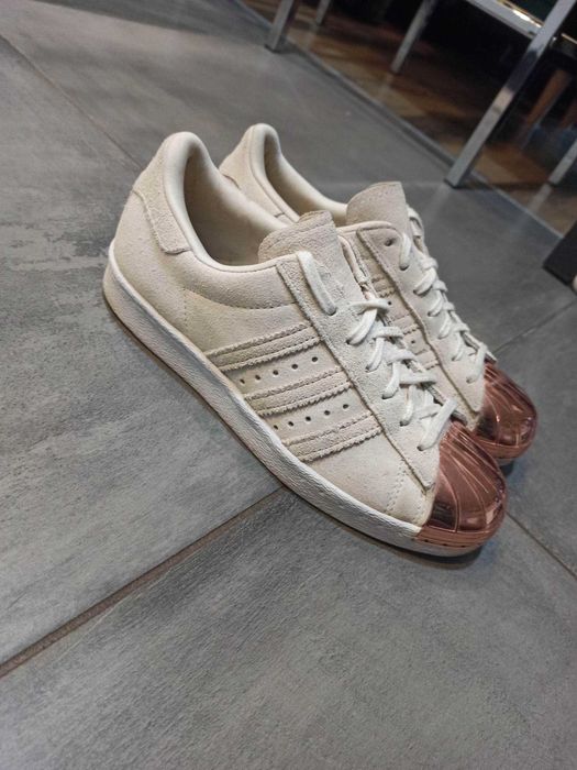 Adidas Superstar r 37  1/3 zamsz metal toe