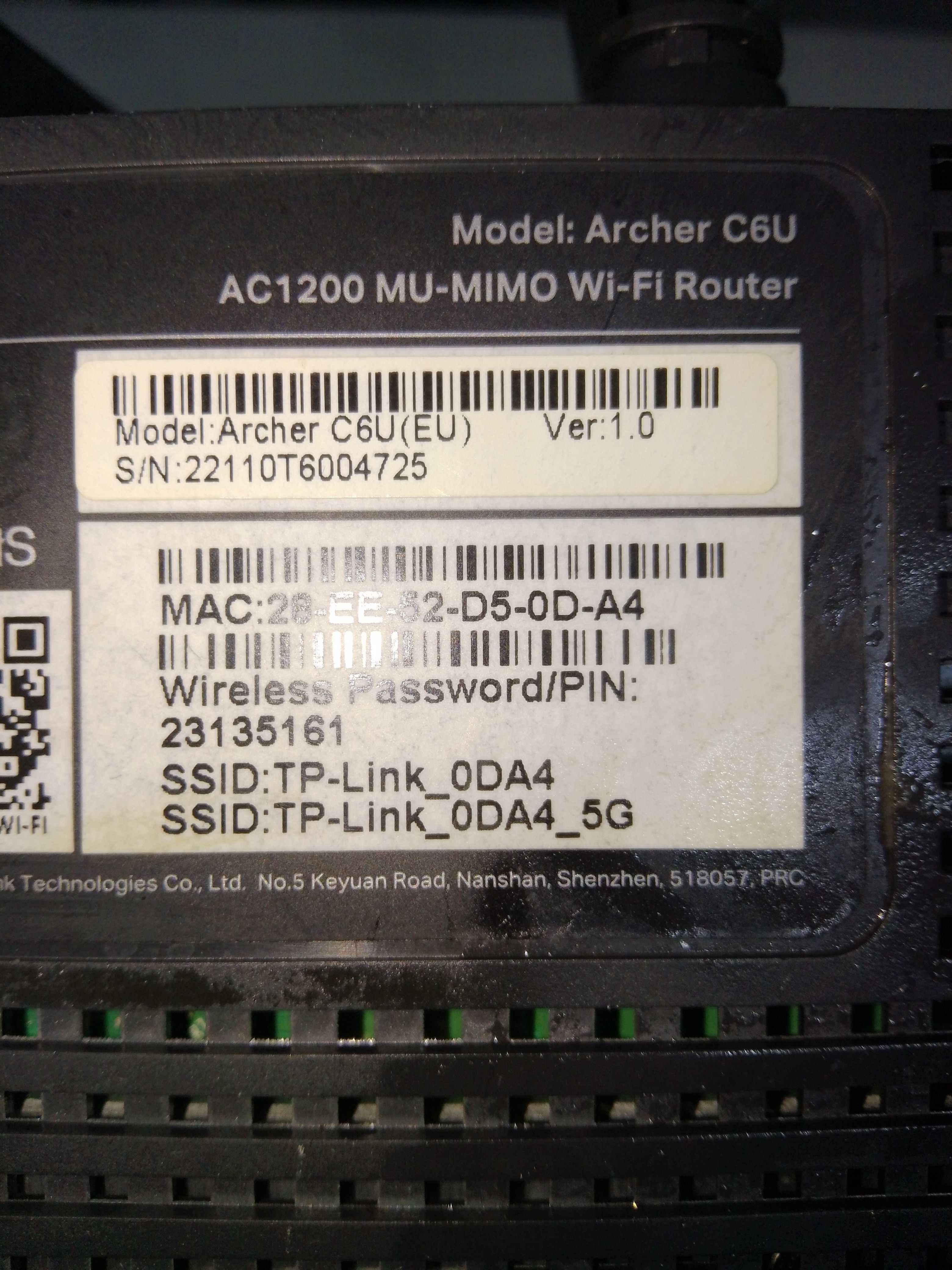 Router wifi TP-Link ARCHER C6U
