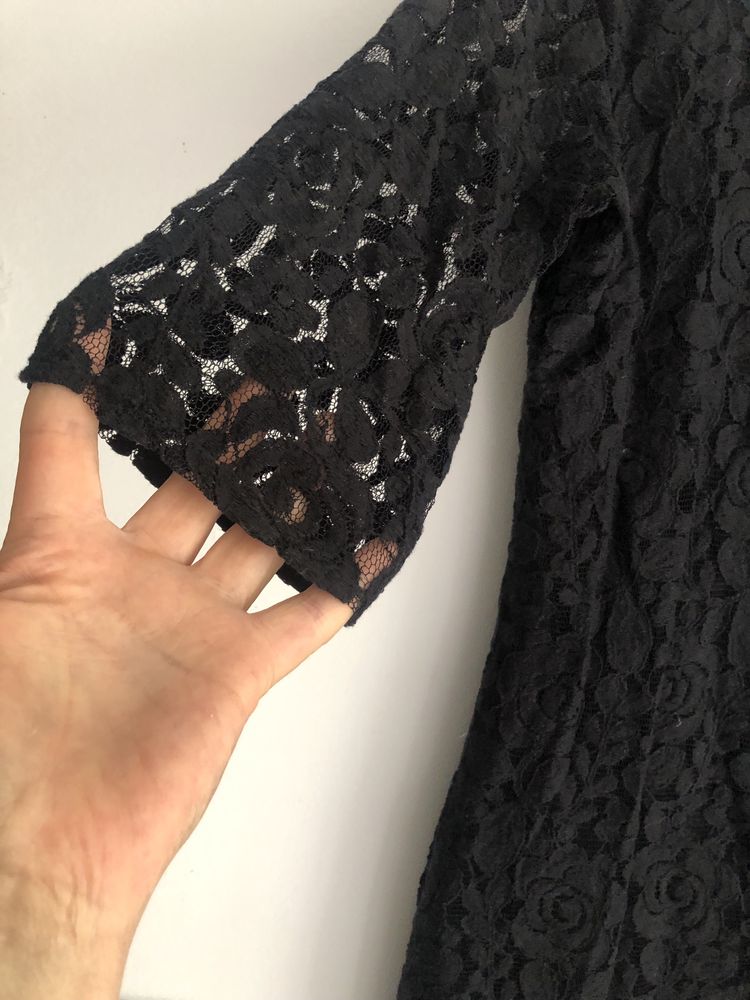 sukienka z grubej koronki dla misiaczki. #materę #pogrzeb / H&M