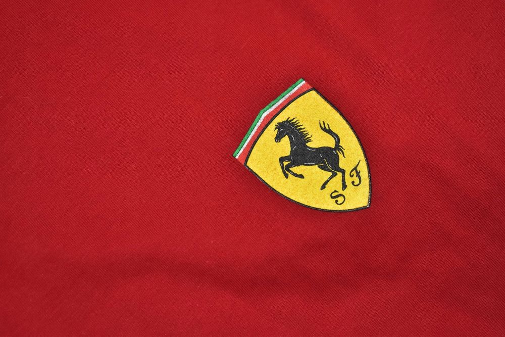 Ferrari Czerwona Logowana Koszulka Męska Vtg / Xl