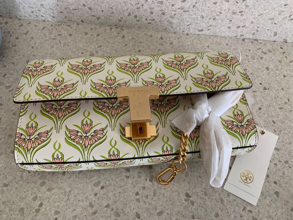 Сумка брендовая Tory Burch Juliette Printed Clutch новая