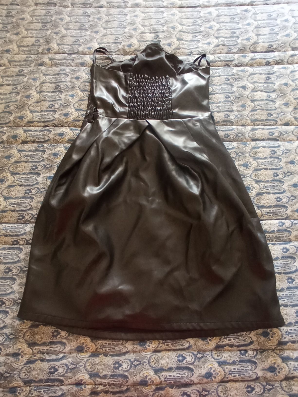 Vestido couro falso TAM 36/38