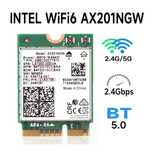 Двохдіапазонний модуль Wi-Fi +BT Intel AX201 (AX201NGW)