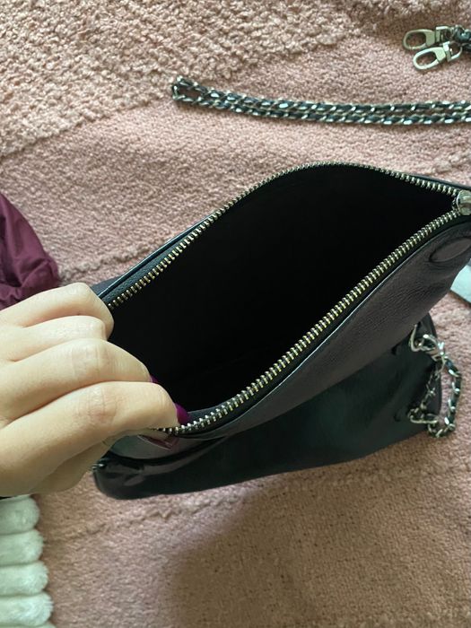 Mala zadig voltaire preta em pele