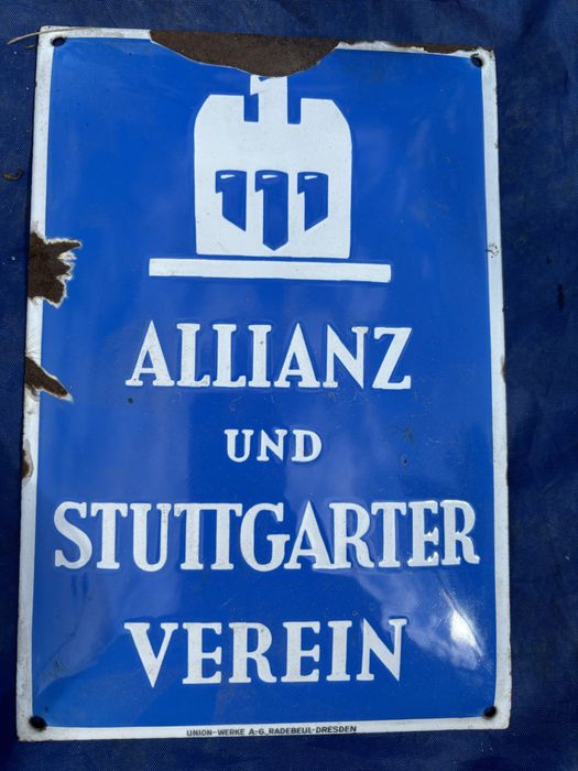 Szyld emaliowany ubezpieczeniowy Allianz