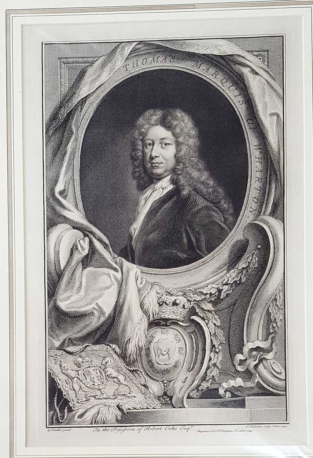 Miedzioryt autorstwa Jacobs Houbraken z 1744 roku .