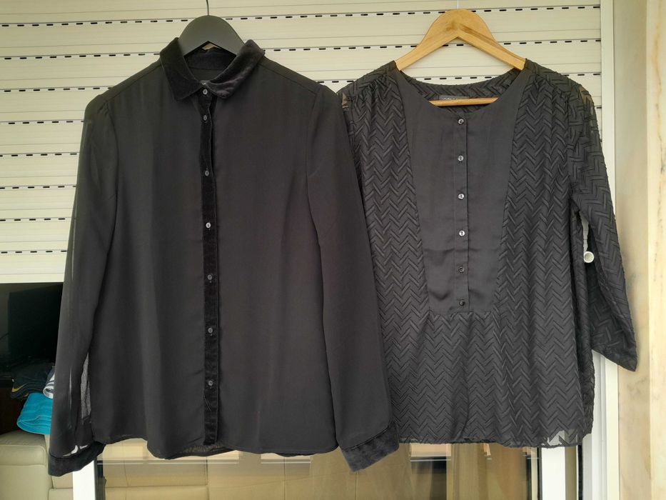 Blusas novas, em preto, T40