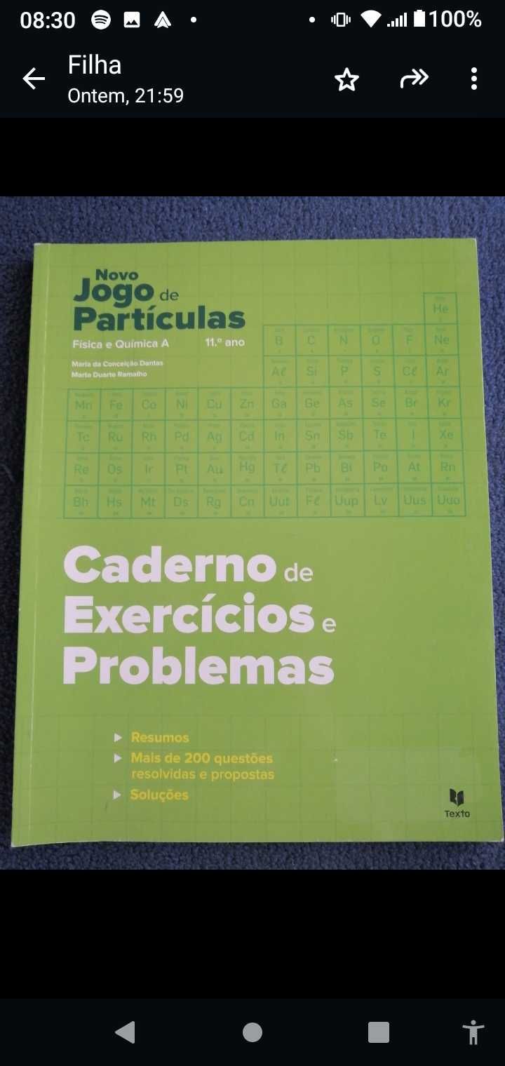 Caderno de exercícios e problemas de Química A (11.° ano)