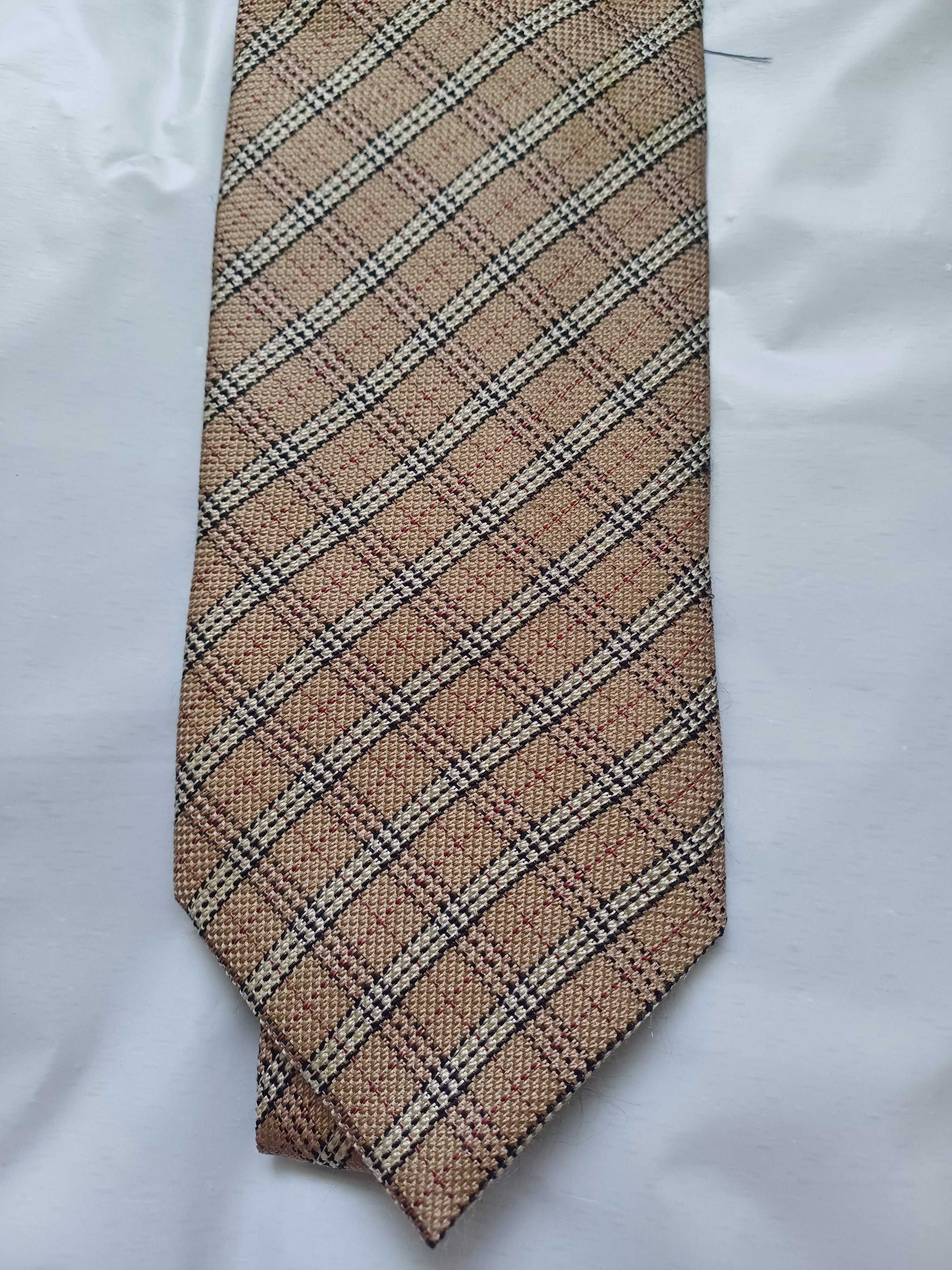 Burberry jedwabny krawat w kratę