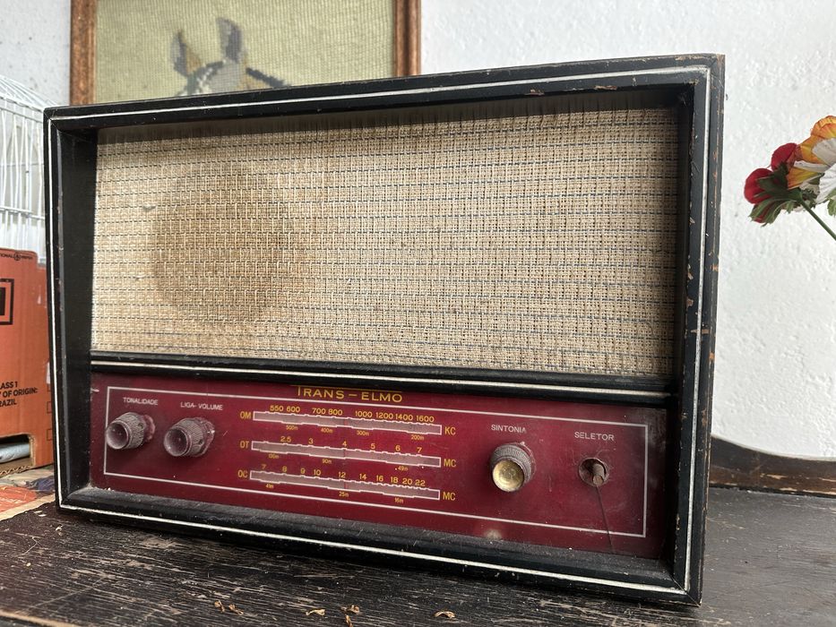 Rádio Trans Elmo Antigo Vintage - A Funcionar