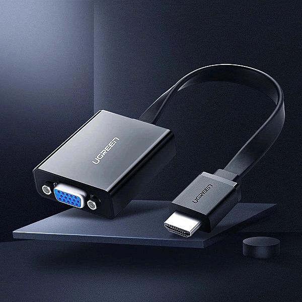 Ugreen adapter przejściówka HDMI - VGA micro USB / audio 3,5 mm mini j