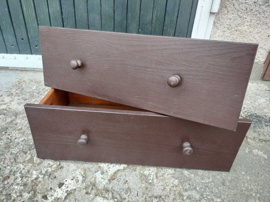 zestaw 2 starych szuflad do komody