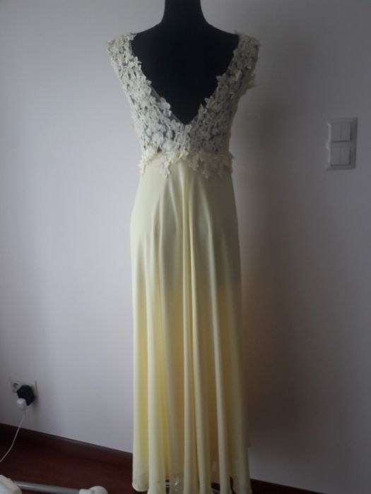 Sukienka, suknia długa na wesele, studniówkę koronka 36
