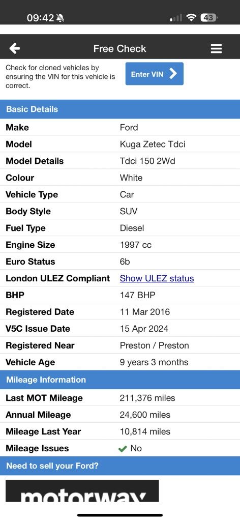 Kuga 2.0 150 koni Euro 6 Anglik