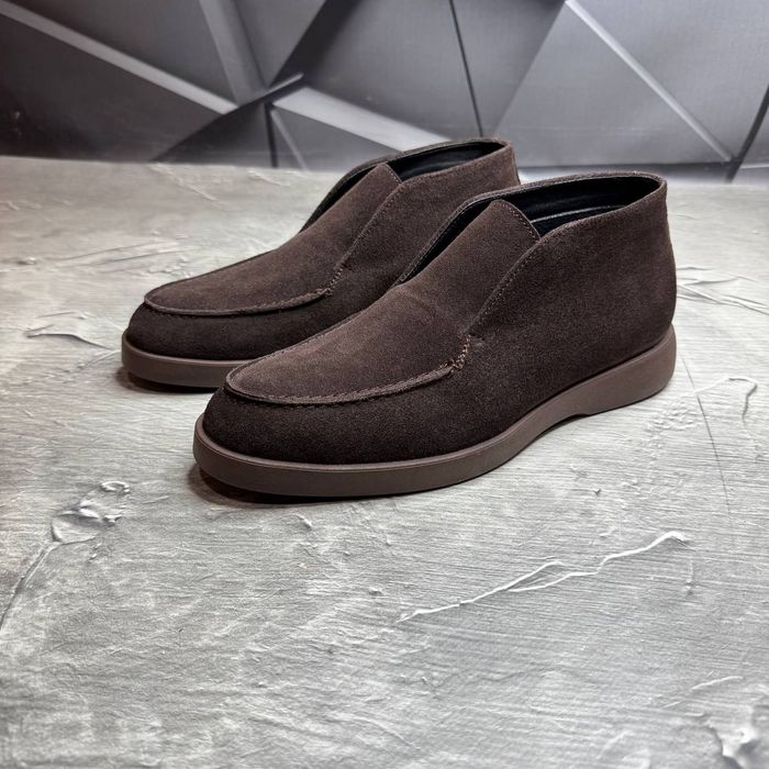 Ботинки Зимние ЛОФЕРЫ Замшевые мужские LORO PIANA Nix! ЗАМША+ БАЙКА!