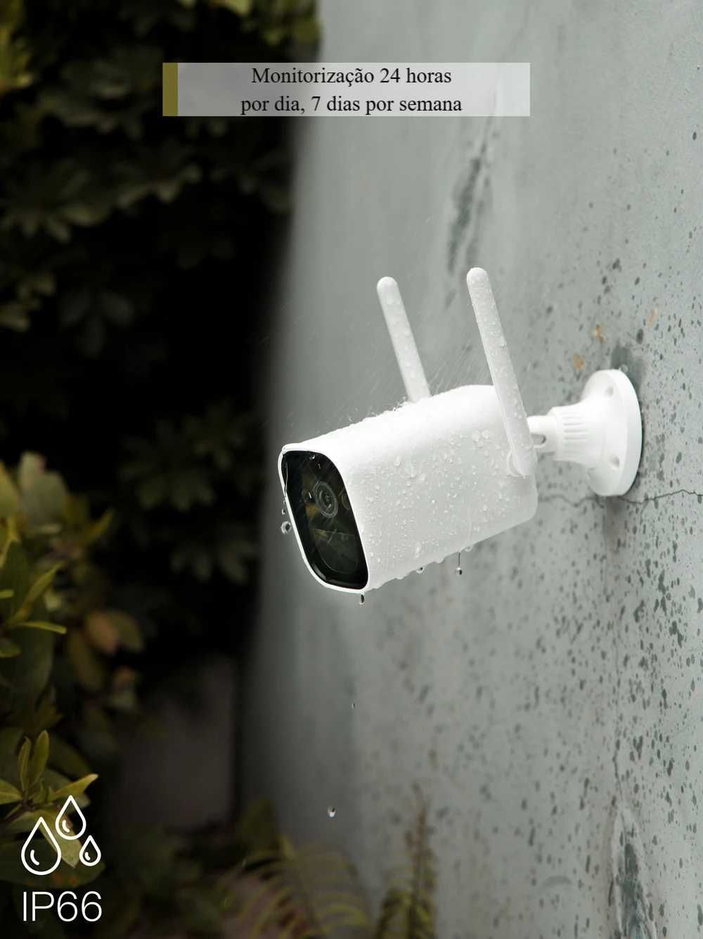 Conjunto 4 Câmaras 3MP WiFi * 120 Dias Autonomia * Visão Noturna