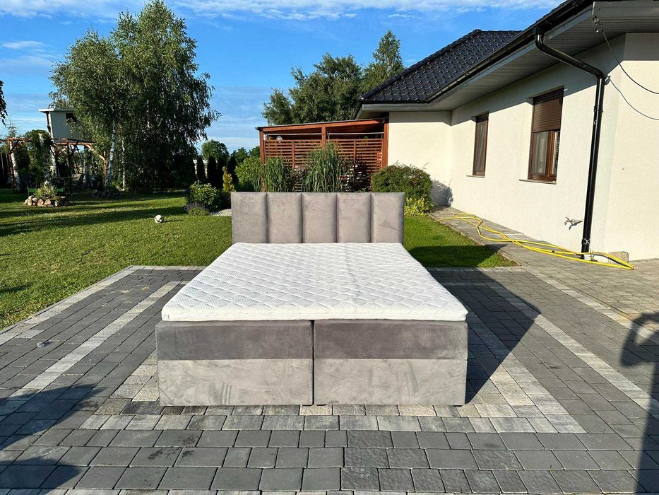 Łóżka kontynentalne 160x200 SARA z pojemnikiem szybka wysyłka