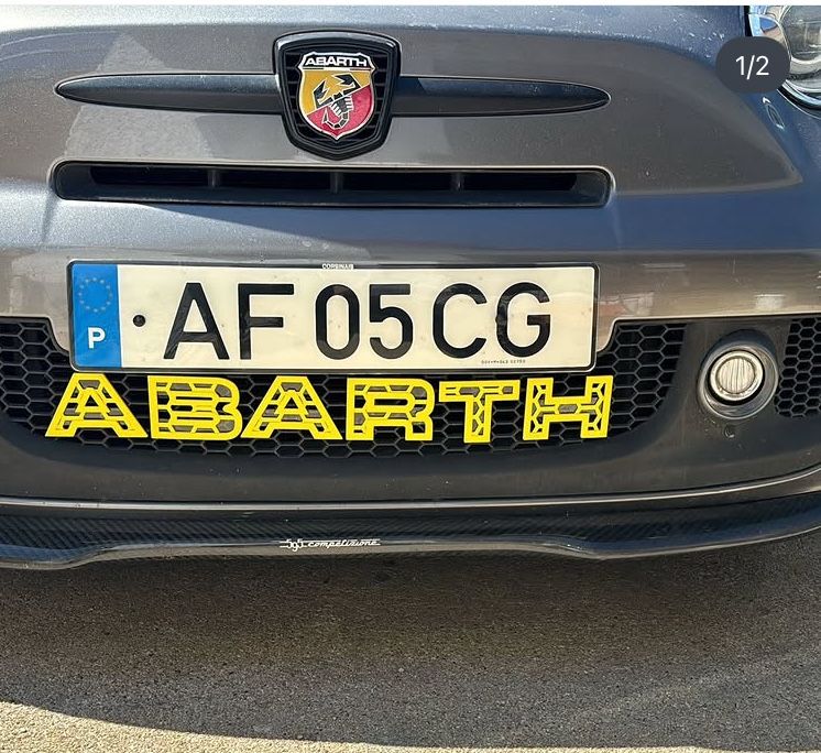 Letras abarth varias cores