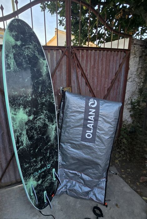 Prancha de Surf OLAIAN 7’0 – 60 L + Capa + Fato Semente (Tamanho MT)