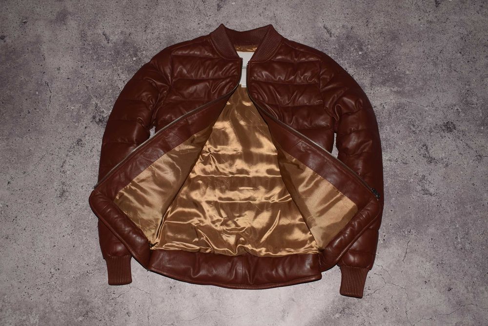 Closed Leather Bomber Jacket (Жіноча Шкіряна Преміальна Куртка Бомбер