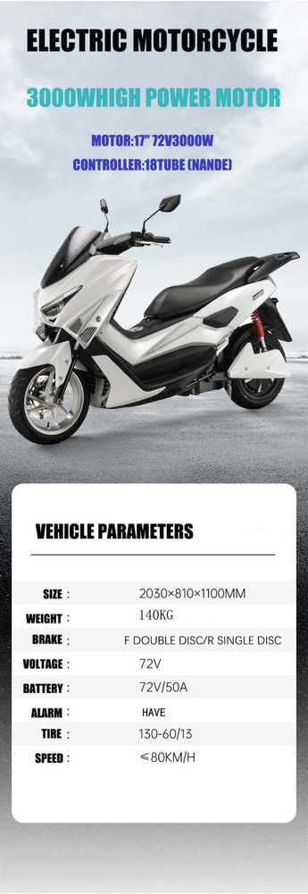 Електроскутер Макси Atlas Max Lithium Telbi Brave Yamaha NMax Electric